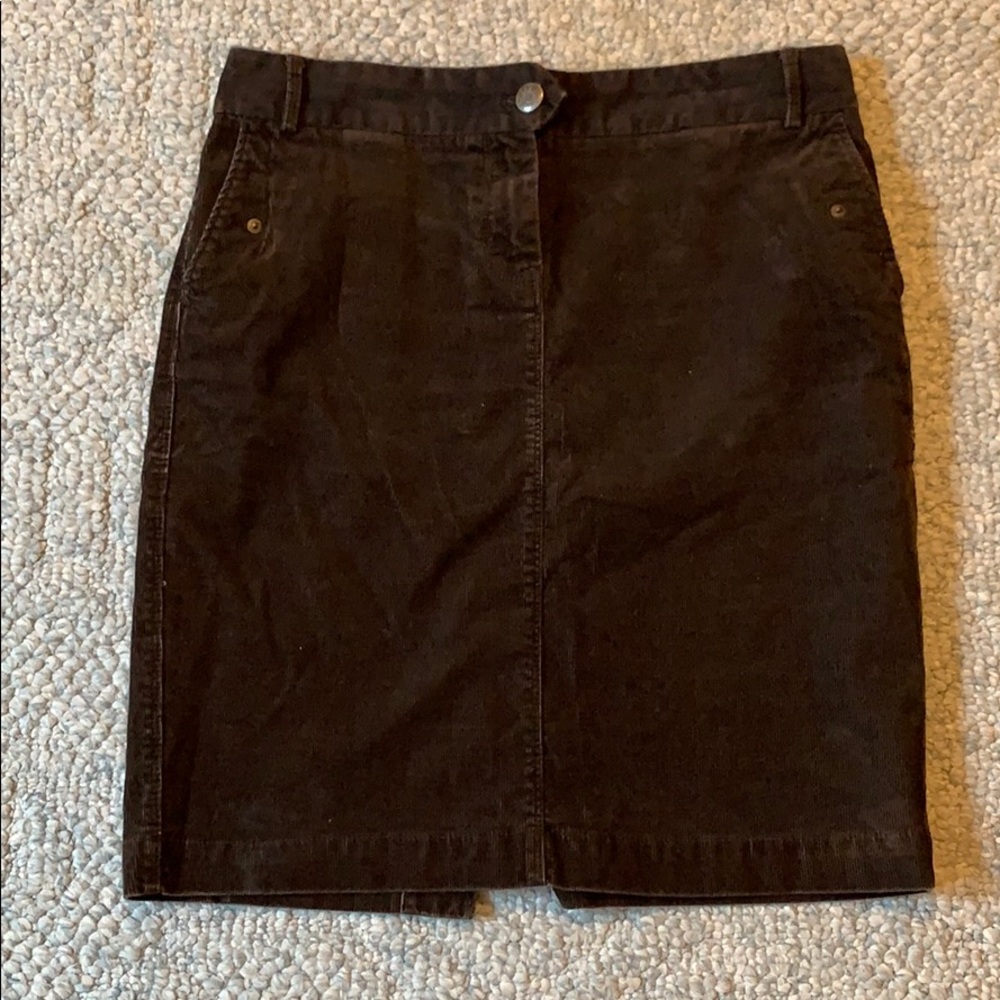 JCrew brown corduroy pencil skirt